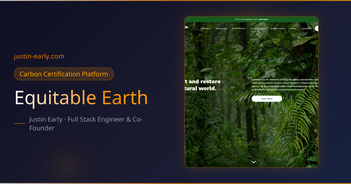 Equitable Earth - Carbon Certification Platform | Justin Early