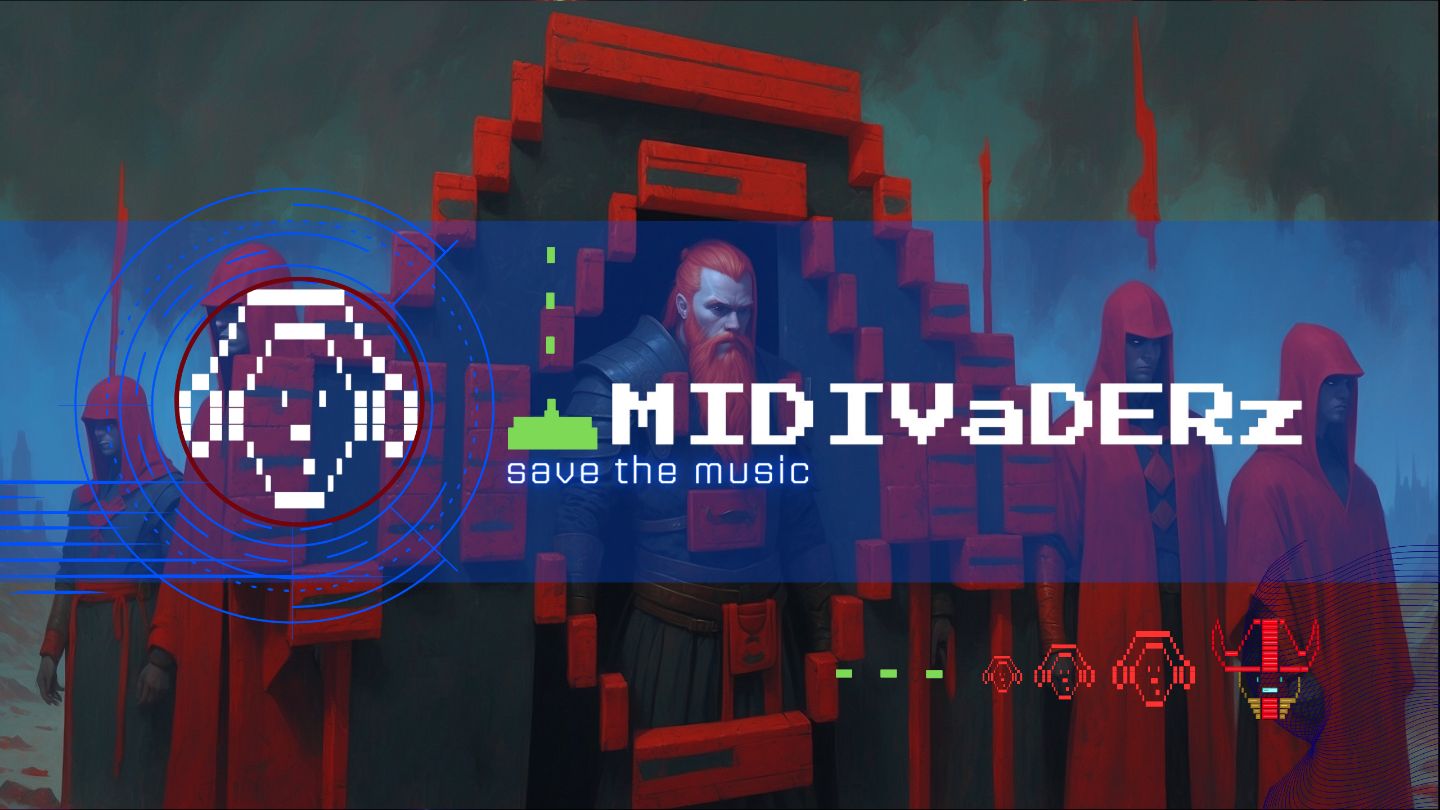 MiDiVaderz Game Banner - Audio Reactive Space Shooter